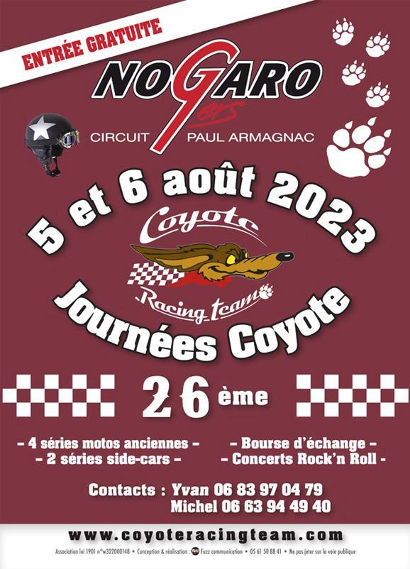 Affiche coyote nogaro 2023