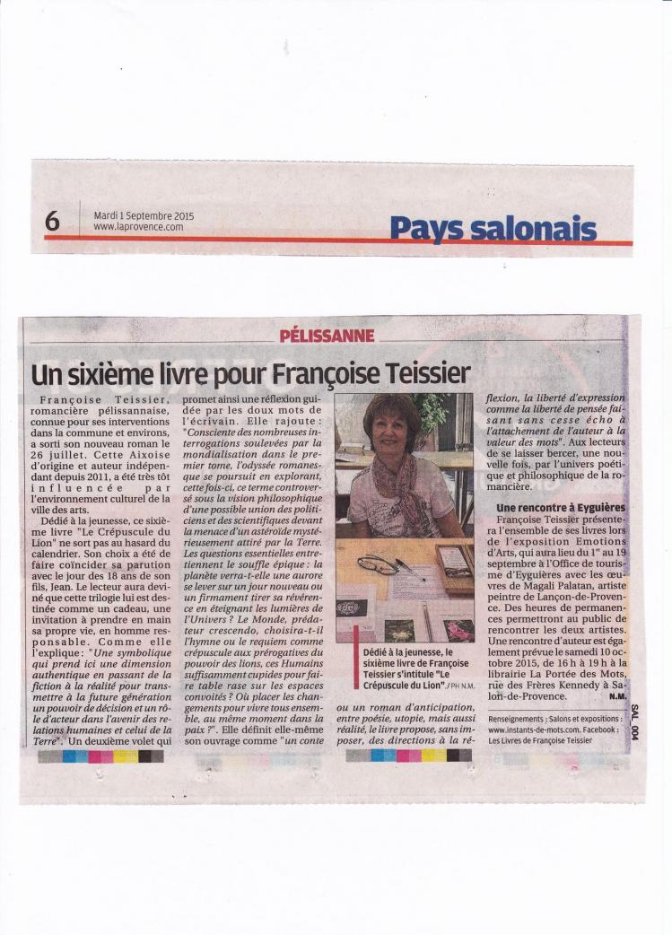 La provence 01 09 2015