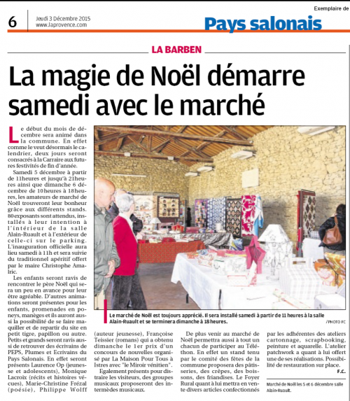 La provence marche de noel 2015 la barben