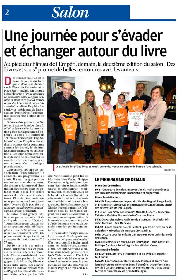 Presse salon du livre 2017 la provence 12 05 2017